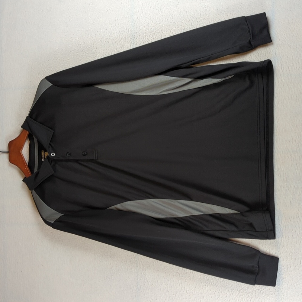 Moheen Men's Golf Performance Cool Dri‎ Long Sleeve Polo Shirt Size M